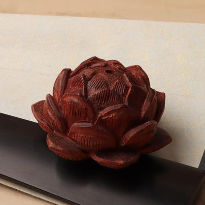 Antique Fancy Wooden Statue Accents Zen Meditation Wood Sculpture Decor for Living Room Spa Or Yoga Studio Centerpiece Books Living Room Bedroom Ornament