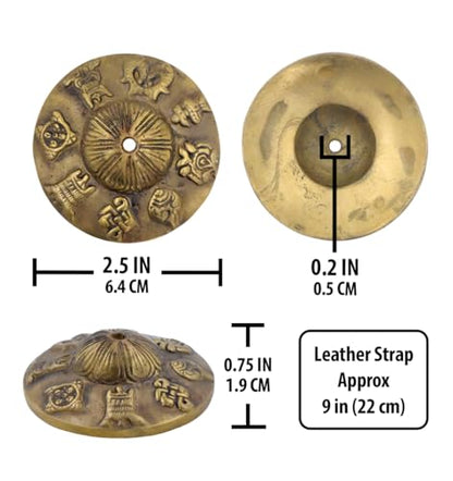 Mudra Crafts Tibetan Tingsha Bells Yoga Chimes – Buddhist Signs Tibetan Finger Cymbals Meditation Bells for Mindfulness, Prayer, and Sound Healing - color: Buddhist Signs, size: 2.5 Inches
