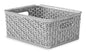 Whitmor 6597-5656-SLVR Resin Tote, Small, Silver - color: Silver, size: 9.76"L x 7.8"W x 3.94"H