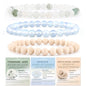 2/3-Pieces 4mm 6mm 8mm Natural Crystal Gemstone – Handmade Reiki Energy Healing Stretch Bracelets Jewelry for Yoga, Meditation, Unisex