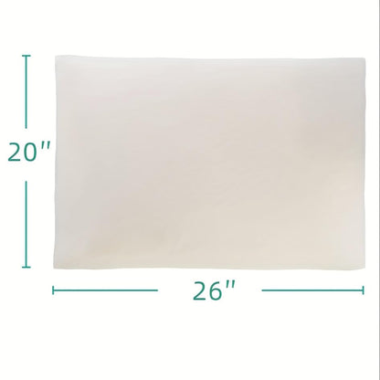 Organic Cotton Pillow Case - One Pack 20"x 26" Kids Pillow Pillowcase with No Zipper - 300 TC Thread Count - Soft, Safe and Hypoallergenic - Off White - size: 20"x26"