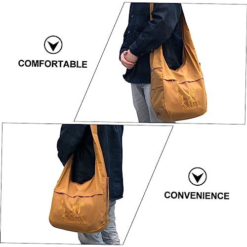 NOLITOY Buddhist Monk Sling Bag Ethnic Style Cotton Canvas Backpack for Meditation and Travel Water-Resistant Adjustable Strap and Spacious Storage