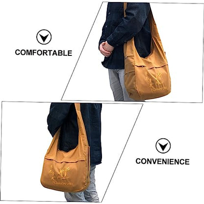 NOLITOY Buddhist Monk Sling Bag Ethnic Style Cotton Canvas Backpack for Meditation and Travel Water-Resistant Adjustable Strap and Spacious Storage