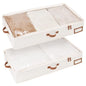 StorageWorks Large Under Bed Storage Containers with Handles and Label Holder, 2 Pack Ultra-thick Fabric Underbed Bins, Closet Organizer for Clothes, Blankets, Sweater