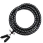 Zen Dear Unisex Natural Ebony Wood Buddhist Prayer Bead Necklace Bracelet Tibetan Prayer Mala Beaded Black - style: 08mm 108Bucket Beads