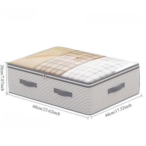 2 PCS Large Storage Bag, Heavy-Duty Non-Woven Fabric with Transparent Window, Multi-Layer Vertical Storage, Suitable for Closet and Under-Bed use.