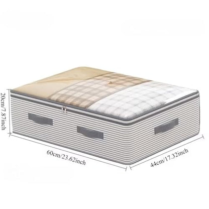 2 PCS Large Storage Bag, Heavy-Duty Non-Woven Fabric with Transparent Window, Multi-Layer Vertical Storage, Suitable for Closet and Under-Bed use.