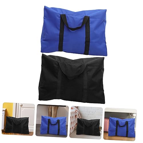 2pcs Heavy Duty Oxford Cloth Storage Bag for Clothes and Quilts Portable Moving Organizer Zipper for Home Storage and Travel