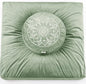 Hihealer Meditation Cushion, Traditional Tibetan Meditation Pillow Velvet Cover - Large Floor Cushion Seating for Adults - Yoga Buckwheat Bolster for Women、Moms - color: Serenity Green(set)