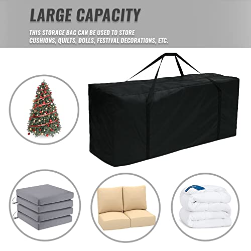 Outdoor Patio Cushion Storage Bags 68Inch Waterproof Extra Large Patio Furniture Cover Cushion Storage Bag with Handle and Zipper - color: 1 Pack