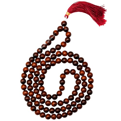 Amazing Gemstone Tiger Eye Mala Saadi - color: Red Tiger Eye, style: Plain