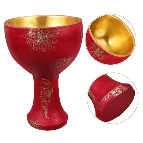 Worship Holy Cup Goblet for Altar Decoration Resin Sacrificial Tool Religious Ritual Supplies for Desktop Use