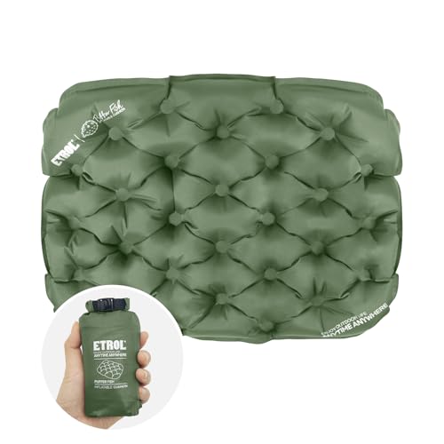 Inflatable Seat Cushion,Portable Lightweight Travel Air Sitting Pad - 17.3''x13.4''x2'',Moisture and Water Resistant Camping Chair Mat for Outdoor Office Stadium Bleacher Airplane Car