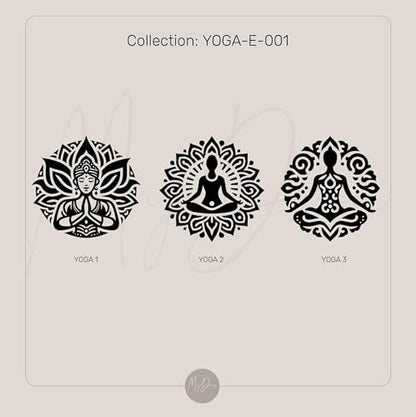 Engraved Yoga Signet Ring - Zen Meditation Gold Jewelry - 14k Bold Statement Ring