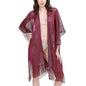 Sparkle Metallic Evening Shawls for Women formal Party Dresses Beach Travel Cardigan Shawl Wrap for Swimsuit - color: O-burgundy