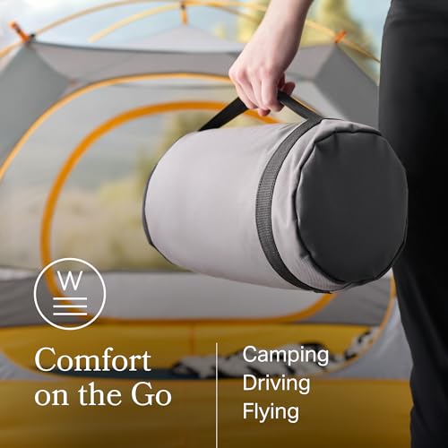 Weekender Cooling Gel Memory Foam Camping Pillow – Travel Size, Ventilated Cooling Pillow for Side & Back Sleepers, Neck Support, Compact with Carry Bag, Washable Cover - size: Travel, style: 1 Pack