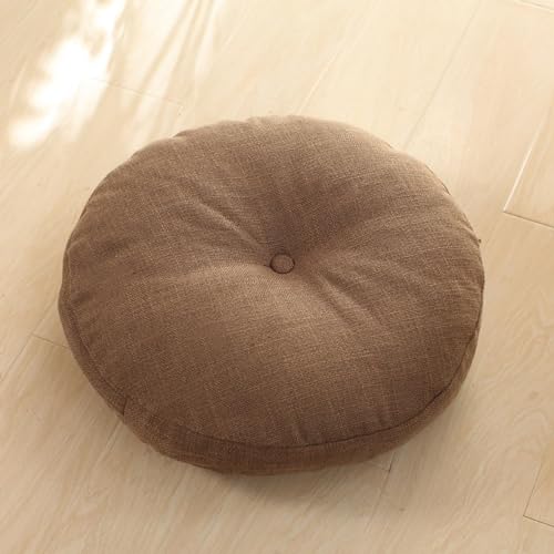 Floor Pillow,Large Cushions Sitting for Adults,Floor Pillow for Meditation or Yoga Indoor/Outdoor Round Cotton Chair Cushions with Zipper for Home Sofa Bed Car Decor Floor Pillow Cushion