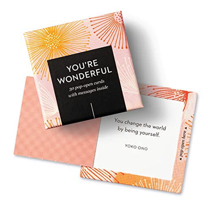 Compendium ThoughtFulls Pop-Open Cards — 2-Pack of Love and You're Wonderful — 60 Pop-Open Cards, Each with a Different Message Inside - color: Love, You're Wonderful