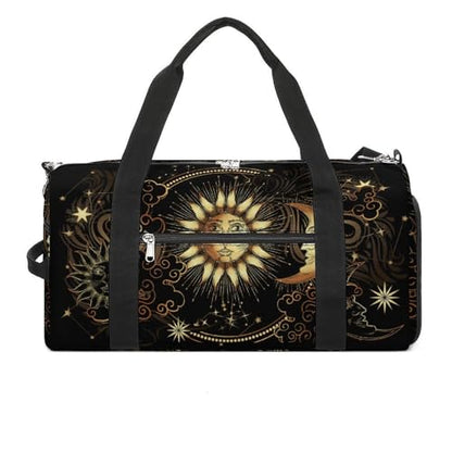 Sun Crescent Moon Stars Astrology Tarot Cards Large Capacity Portable Fitness Bag, Easy to Carry - color: Sun Crescent moon stars astrology tarot cards