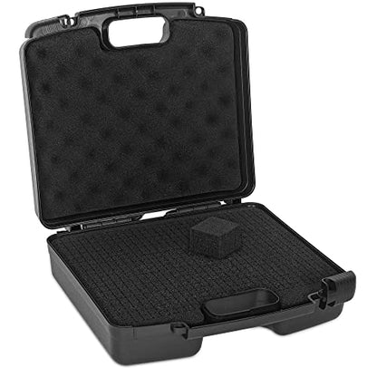 Portable Hard Case 12.2" x 9.85" x 3.77" with Customizable Diced Foam,Protects for Equipments, Electronics, Tools, Microphones, Recorder and More