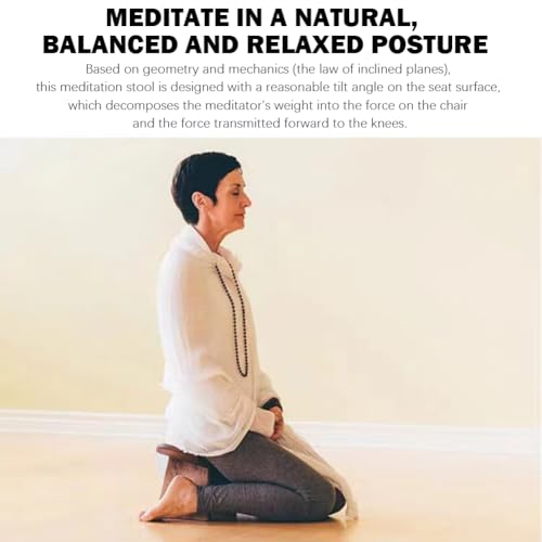 Wooden Meditation Stool, Portable Yoga Aid Stool, Ergonomic Kneeling Stool, Home Meditation Chair, Multiple, Walnut l - color: Walnut L