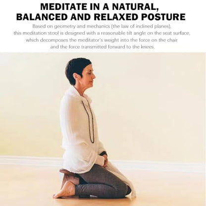 Wooden Meditation Stool, Portable Yoga Aid Stool, Ergonomic Kneeling Stool, Home Meditation Chair, Multiple, Walnut l - color: Walnut L
