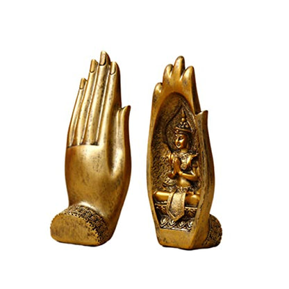 Buddha Hand Shaped Desktop Decoration Unique Art Home Adornment Elegant Table Ornament for Zen Meditation and Spiritual Living Friends and Colleagues