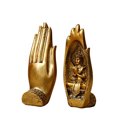 Buddha Hand Shaped Desktop Decoration Unique Art Home Adornment Elegant Table Ornament for Zen Meditation and Spiritual Living Friends and Colleagues