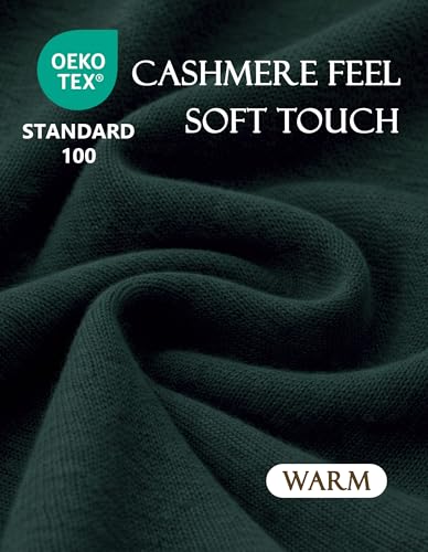 PULI Womens Large Cross Front Poncho Sweater Wrap Topper Knitted Elegant Shawls Cape for Fall Winter - color: 1-emerald Green