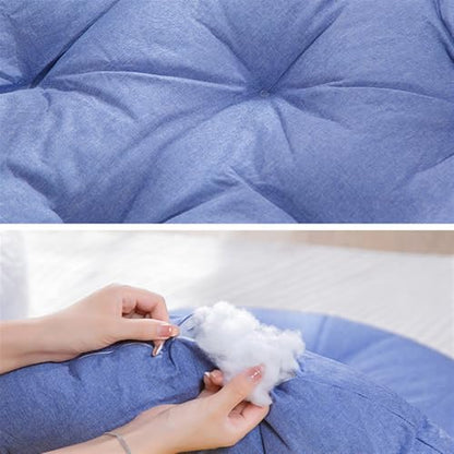Lifup Extra Large Round Floor Pillow Cushion for Adults, 39 Inch Tufted Meditation Cushion Pillow for Classroom Balcony Tatami Living Room Yoga Seating Pink 39"
