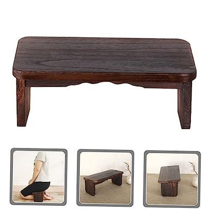 Foldable Wood Stool for Meditation Portable Meditation Bench Zen Stool Kneel Mat Cushion