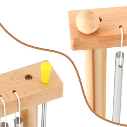 EASTROCK 20 Note Chime Table Wind Chime Bar Percussion Instrument Single Row Chime Hand Chimes Relaxing Meditation Healing Sound Desktop Decoration (Silver) - color: Sliver