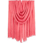Women Summer Scarfs Large Long Lightweight Linen Beach Gauze Shawl Wrap 75”×43” - color: Watermelon Red