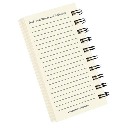 Gratitude & Acts of Kindness Journal - MINI Kraft Hard Cover (prompts on every page, recycled paper, read more...)