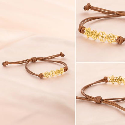callie Personalized Women Bracelet, Family Bracelet Mother's Day Birthday Gifts for Mom Grandma Wife - color: Birth Flower