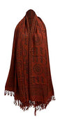 Yoga Om Hare Rama Hare Krishna Meditation Prayer Shawl Scarf Stole (Maroon)