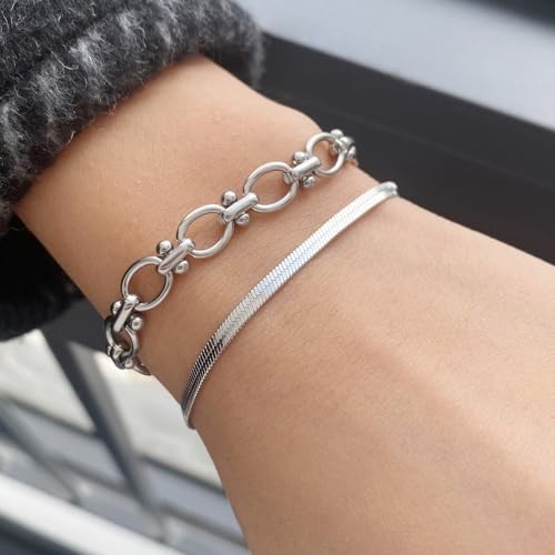 Elegant Minimalist Bangle Bracelet Adjustable Size Wristband Stainless Steel Jewelry Simple Everyday Wear Accessory - style: JDB201276 S
