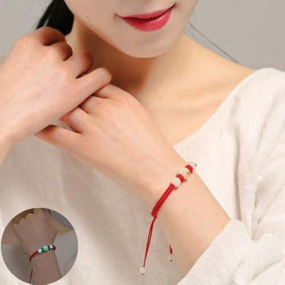 2026 Chinese New Year of Horse Bracelets for Women Men, 12 Chinese Zodiac Bracelet Good Luck Red String Animal Horse Charm Braided Bangle Adjustable Jewelry Gift - color: Luminous-2pcs