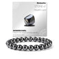 Crystal Beaded Bracelets for Women 4mm Clear Quartz Bead Handmade Gemstone Stretch Elastic Bracelet Natural Stone Crystal Healing Reiki Spiritual Jewelry Gifts - color: Hematite, size: 8mm