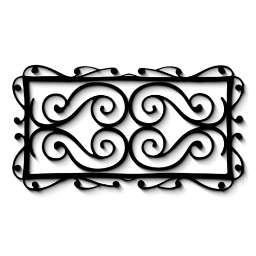 GlintHome Black Metal Wall Art for Living Room - Abstract Modern Wall Sculpture Textured Artwork Minimalist Geometric wall Decor for Bedroom Bathroom Living Room Home - color: Black-18, size: Small