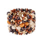 Zian Bohemian Wooden Beaded Bracelets for Women Handmade Colorful Wide Chunky Elastic Stretch Bracelets Boho Wristband Summer Beach Jewelry - color: Brown Beige