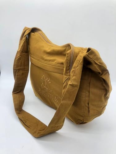 ZUODOOKU Buddhist Buddha Monk Bag Embroidery Cotton Shaolin Temple Kung Fu Oneshoulder Bag Unisex
