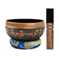 Tibetan Singing Bowl Set Brass - Master Healing Grade - Authentic Handcrafted Sound Bowl by Himalayan Bazaar - color: Dark Brown
