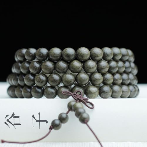 Zen Dear Unisex Burried Ebony Prayer Beads Buddha Buddhist Prayer Beads Meditation Mala Necklace Bracelet - style: 06mm 108 Beads