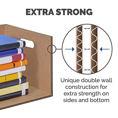 Bankers Box Small Classic Moving Box 20 Pack, Reinforced Handles, Tape-Free Assembly, Box with Lid, 15" x 12" x 10", Cardboard - size: 20 Pack