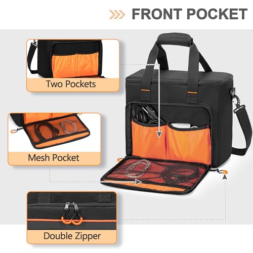 6 Slots Wireless Microphone Carrying Case, Mic Storage Bag with Thick Padding for Singing, Karaoke, Party (Patent Design)