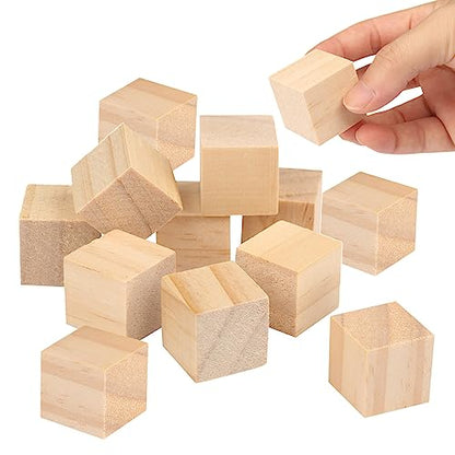 150 Packs Wooden Blocks for Crafts, 1.2 Inch Pine Wood Cubes, 3 x 3 x 3 cm Wooden Cubes for Paint, Stamp, Decorate, DIY Projects and Personalized Gifts,by GNIEMCKIN - size: 150 Packs 1.2 Inch