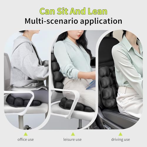 Ergonomic Office Chair Cushion with Lumbar Support Pillow for Tailbone Pain Relief and Pressure Relief, Portable Seat Cushion for Office Chairs and Car Seats