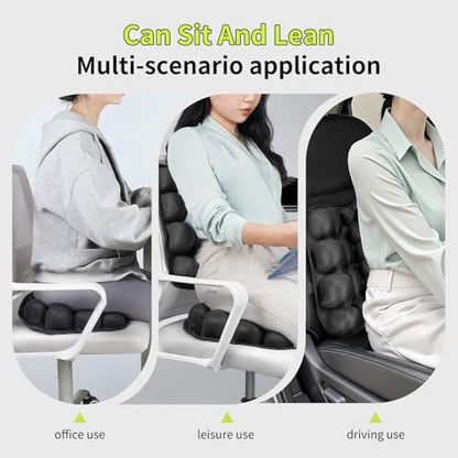 Ergonomic Office Chair Cushion with Lumbar Support Pillow for Tailbone Pain Relief and Pressure Relief, Portable Seat Cushion for Office Chairs and Car Seats