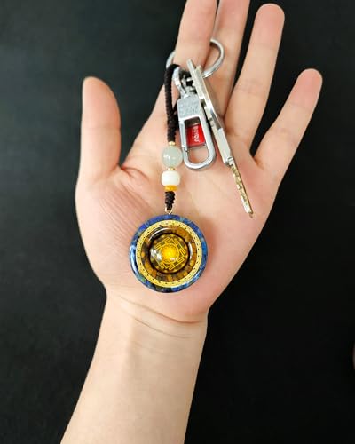 Day Day Up Orgonite Necklace - Sri Yantra Rotatable Pendant For Anti Stress Anxiety & Meditation - Malachite And Tiger Stone For Spiritual Healing & Positive Energy - color: Style 3